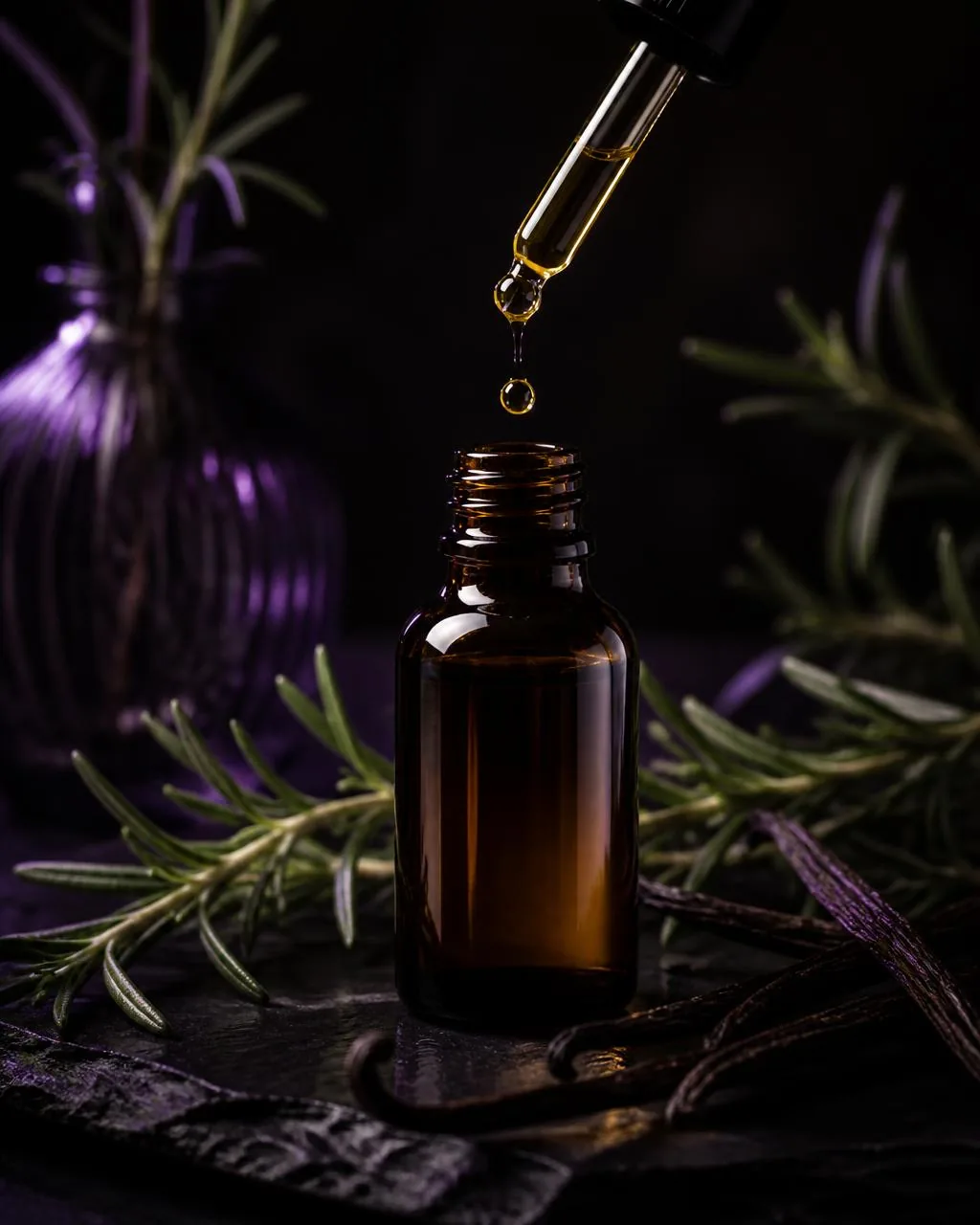 Small-batch botanical oil being blended in the Anointed Beauty atelier